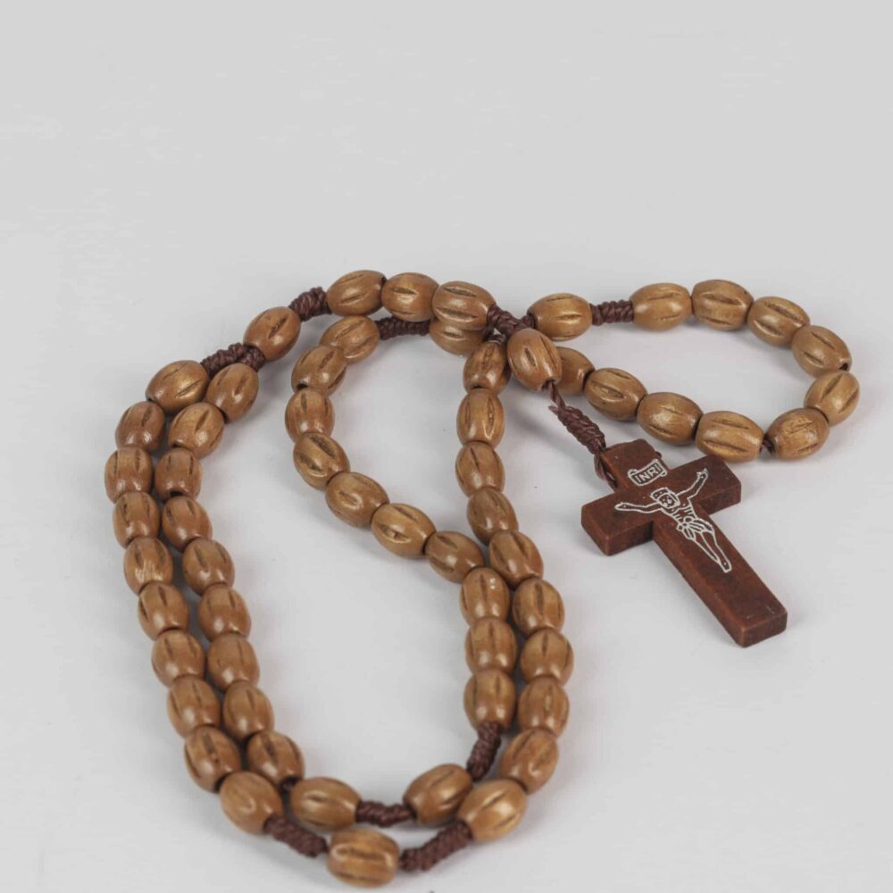 Rosary wooden neck brown A2