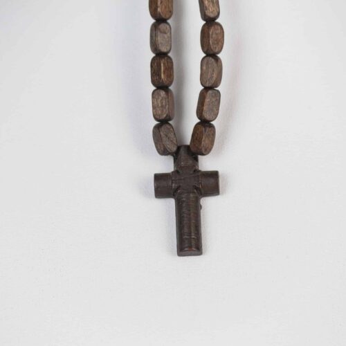 Holz Rosenkranz 100ari mit Kreuz