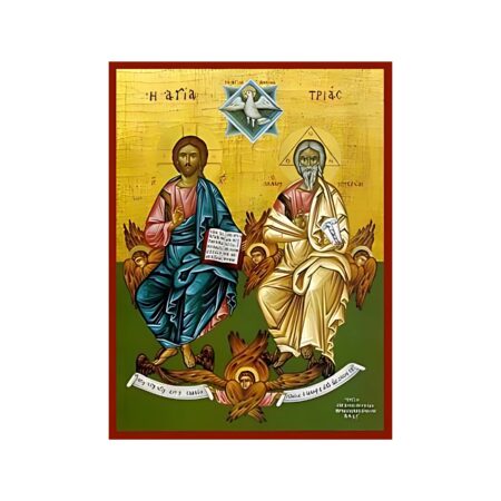 Εικόνα Αγίας Τριάδας Ξύλινη Χρυσωμένη
