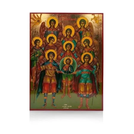 Εικόνα της Σύναξης των Αρχαγγέλων Αρχιστρατήγων των Αγγελικών Δυνάμεων 20Χ26εκ