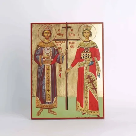 Šventųjų Konstantino ir Elenos ikona, 20 x 26 cm, paauksuota