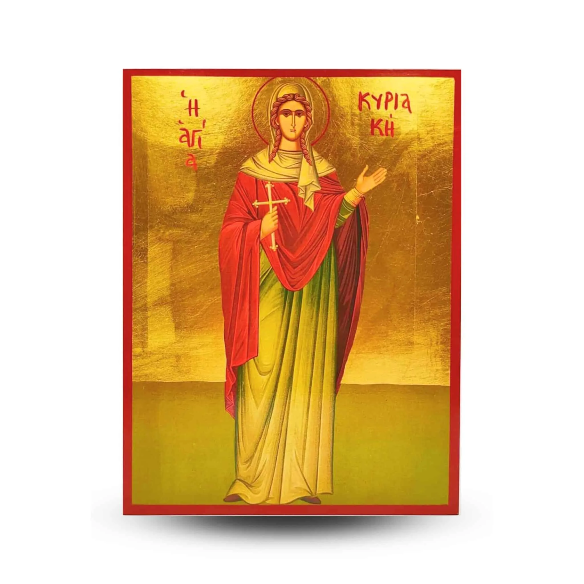Icono de San Kyriaki 20X26 Madera Dorada