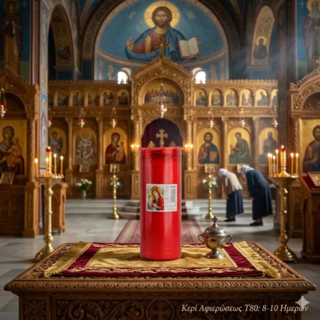 Κερί αφιέρωσης για μνήματα διάρκειας 8 έως 10 ημερών